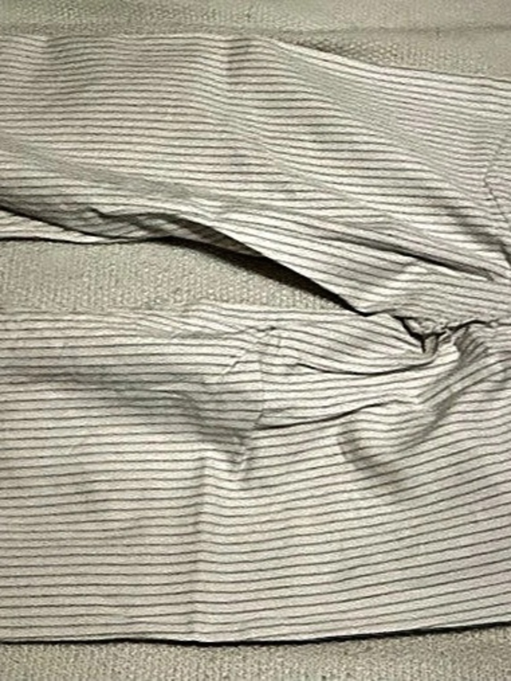 Striped Straight Leg Jeans in White Size 14